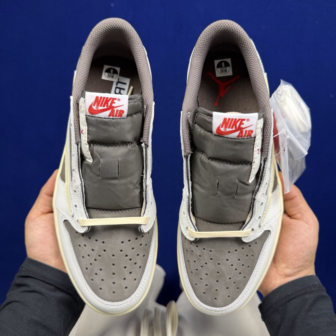 【DG2.0】aj1倒钩低帮白棕 Travis Scott x Jordan Air Jordan 1 