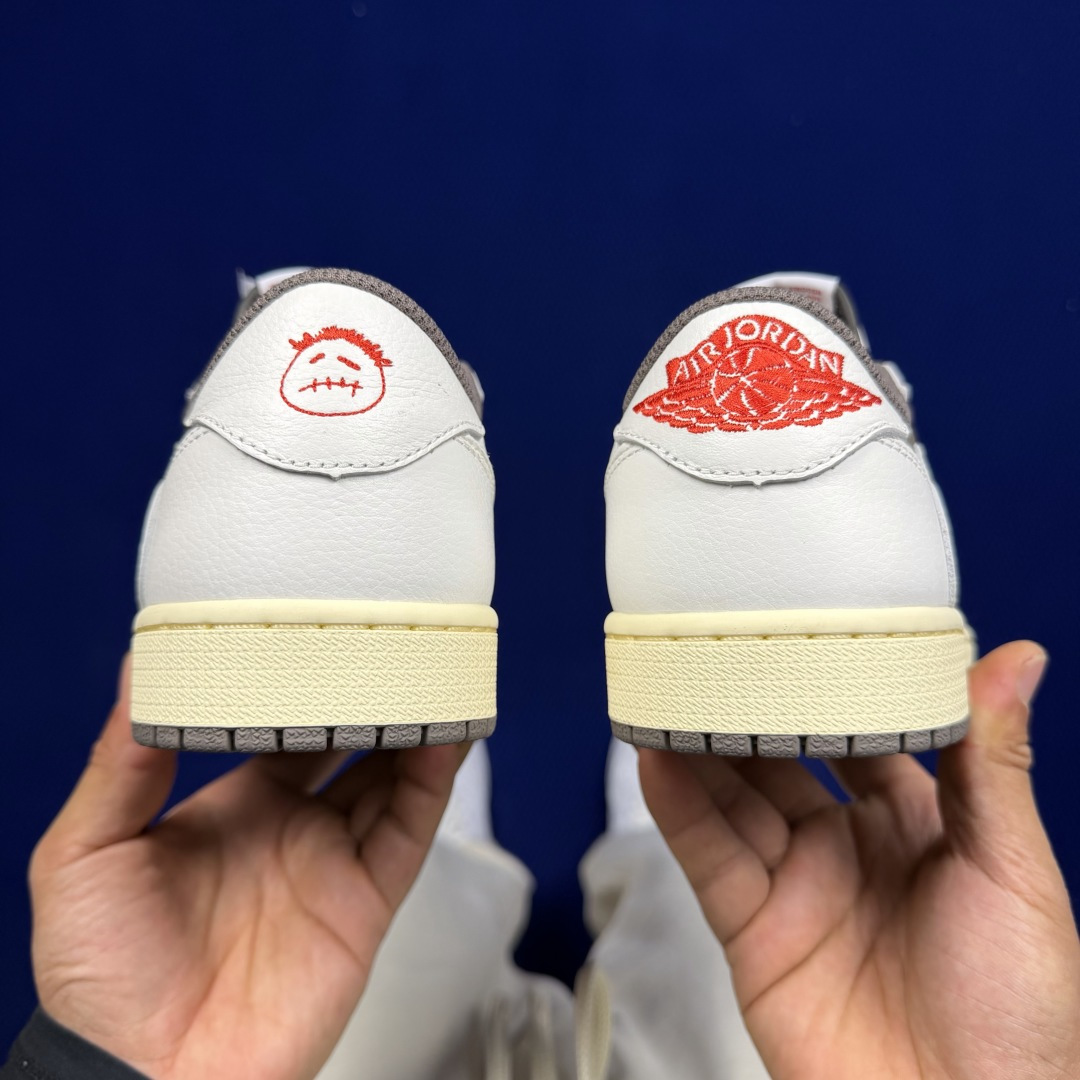 【DG2.0】aj1倒钩低帮白棕 Travis Scott x Jordan Air Jordan 1 