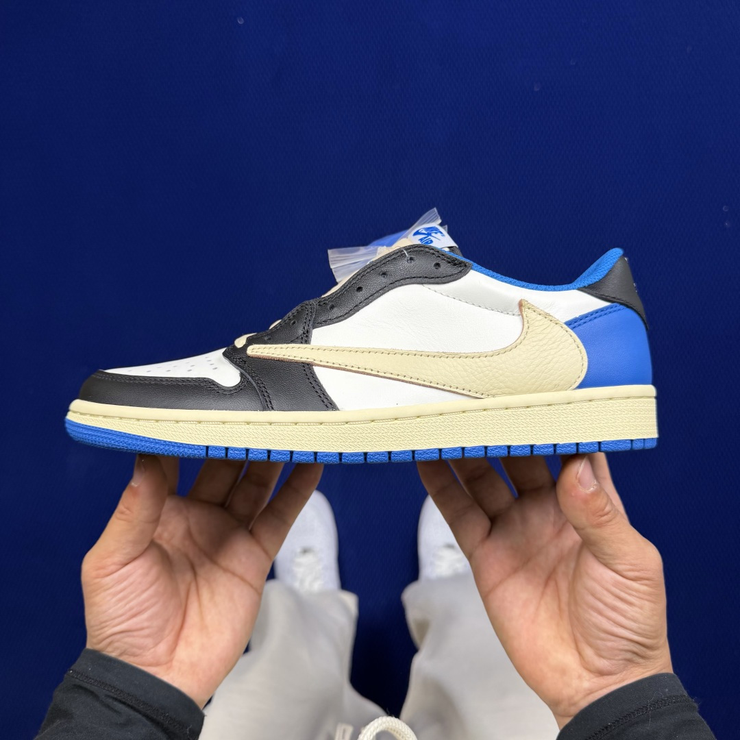【DG2.0】aj1倒钩低帮三方联名闪电⚡️Travis Scott x Fragment Design