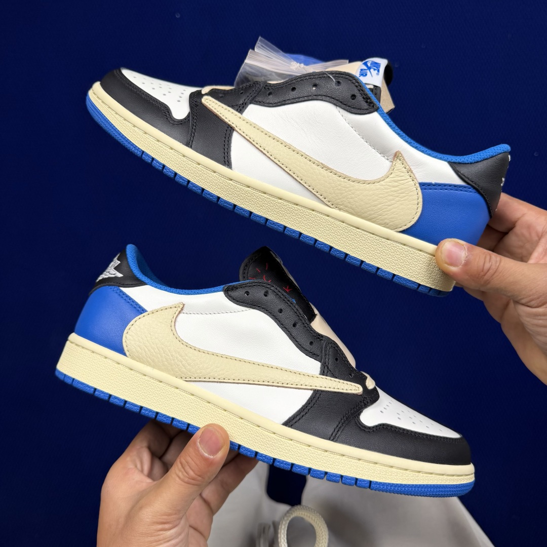 【DG2.0】aj1倒钩低帮三方联名闪电⚡️Travis Scott x Fragment Design