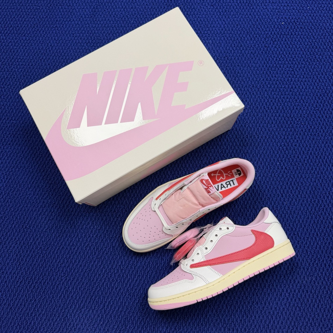 【DG2.0】aj1倒钩低帮粉色 Travis Scott x Jordan Air Jordan 1 