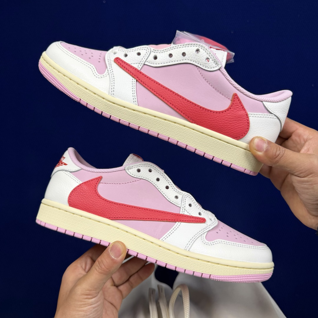 【DG2.0】aj1倒钩低帮粉色 Travis Scott x Jordan Air Jordan 1 