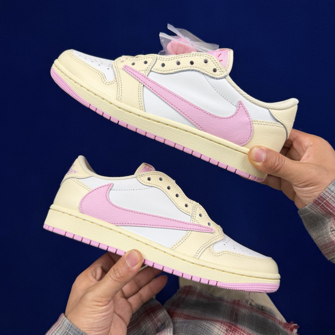 【DG2.0】aj1倒钩低帮亲友限定粉色 Travis Scott x Jordan Air Jorda