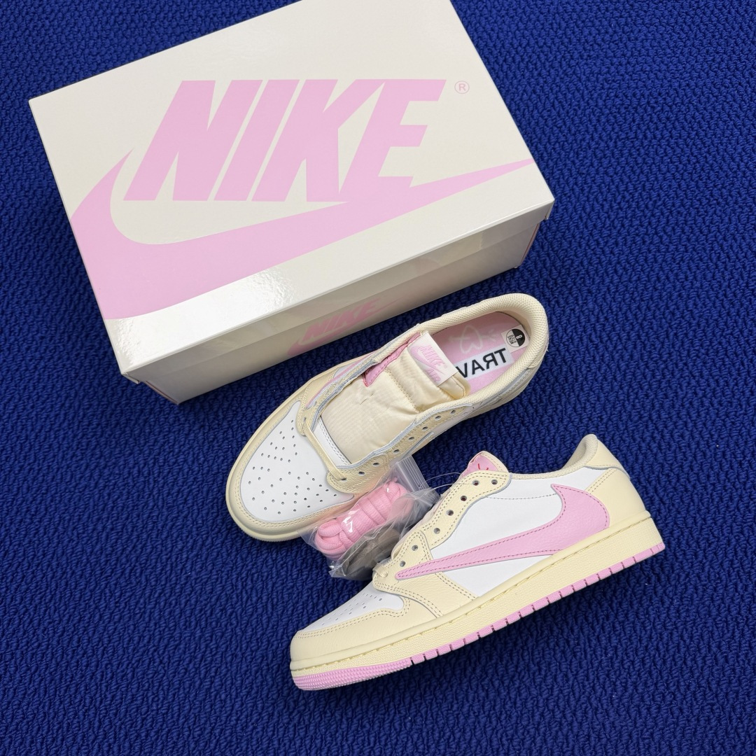 【DG2.0】aj1倒钩低帮亲友限定粉色 Travis Scott x Jordan Air Jorda