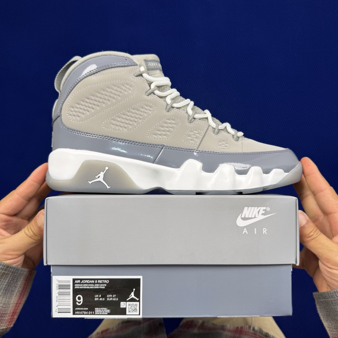 【DG2.0】aj9酷灰色 Air Jordan 9 “Cool Grey” 2025年版原厂皮料原厂配