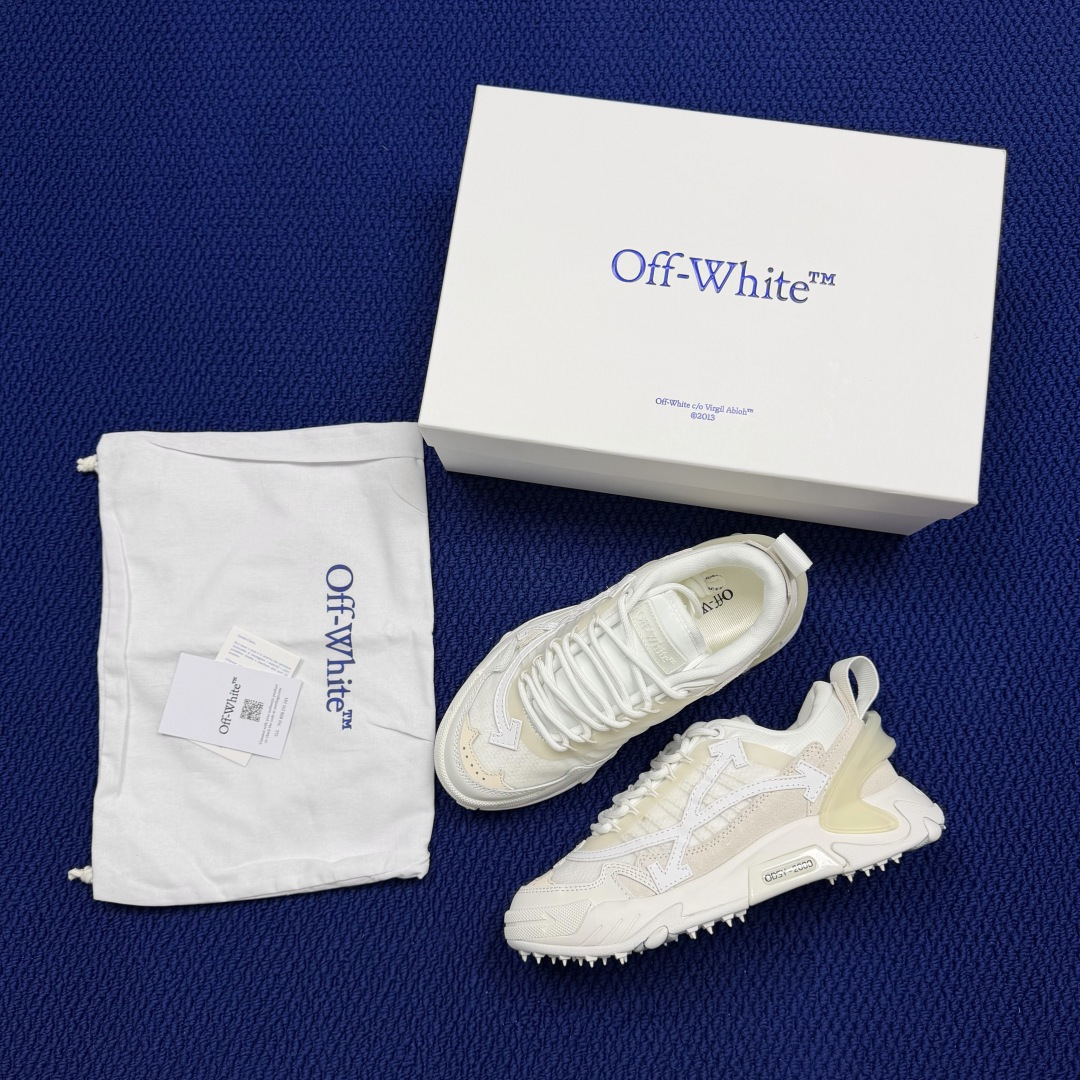OW解构跑步鞋 OFF-WHITE ODSY -2000老爹风第21色:白米高端产物 原鞋购入 细节拉满