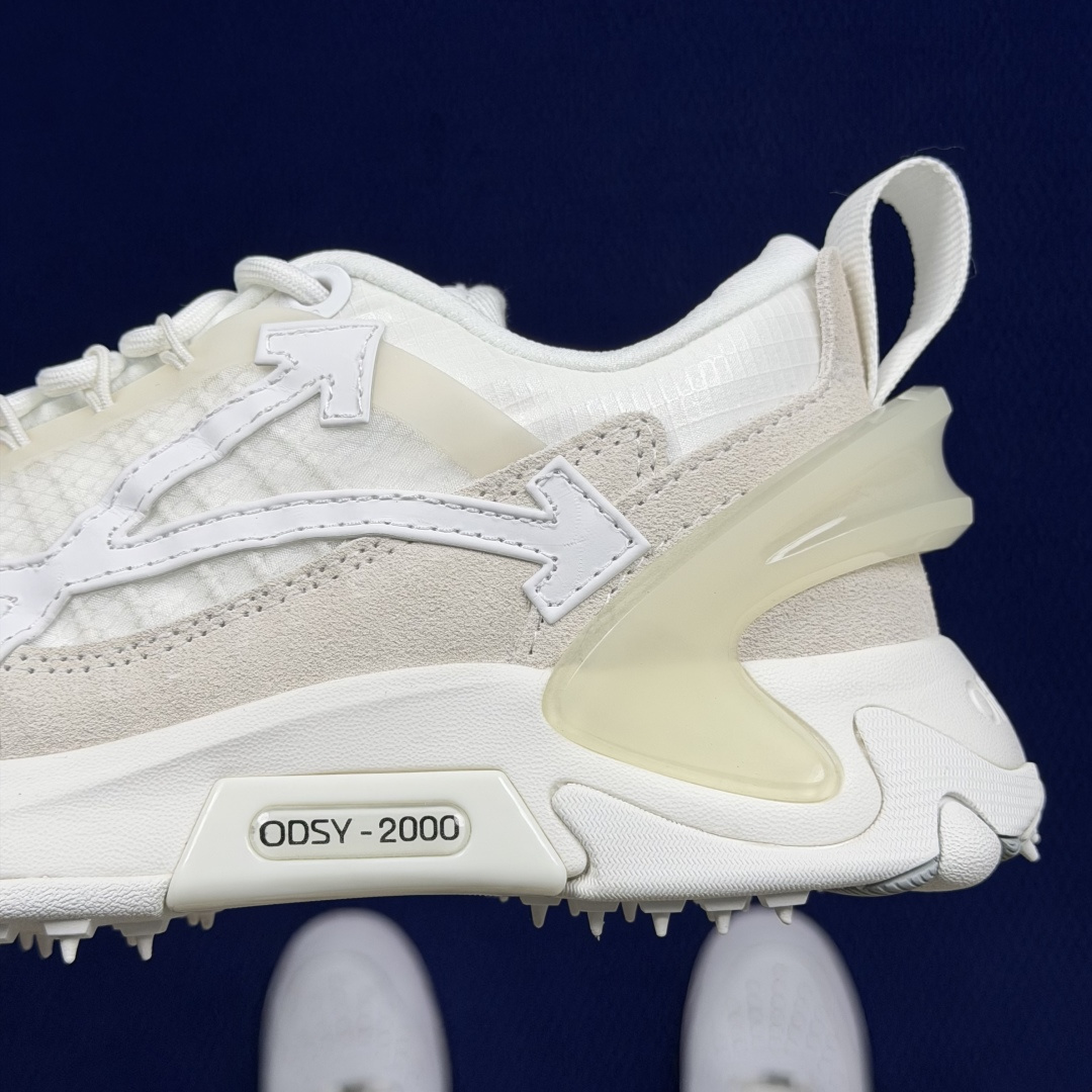 OW解构跑步鞋 OFF-WHITE ODSY -2000老爹风第21色:白米高端产物 原鞋购入 细节拉满