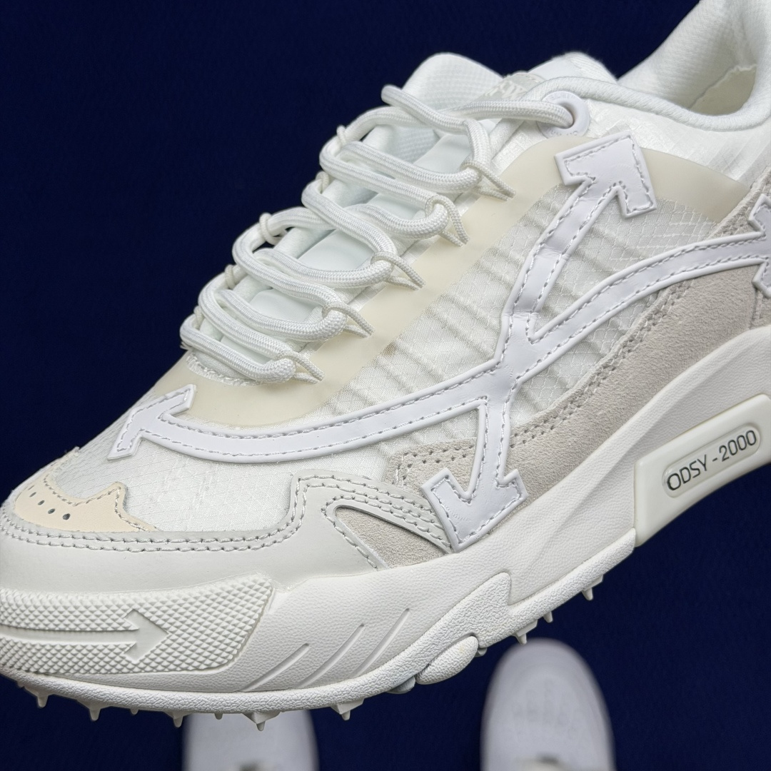 OW解构跑步鞋 OFF-WHITE ODSY -2000老爹风第21色:白米高端产物 原鞋购入 细节拉满