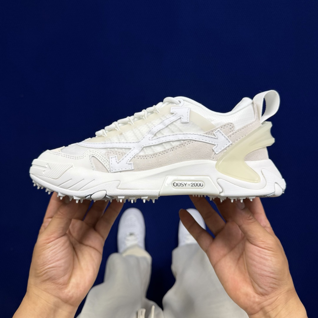 OW解构跑步鞋 OFF-WHITE ODSY -2000老爹风第21色:白米高端产物 原鞋购入 细节拉满