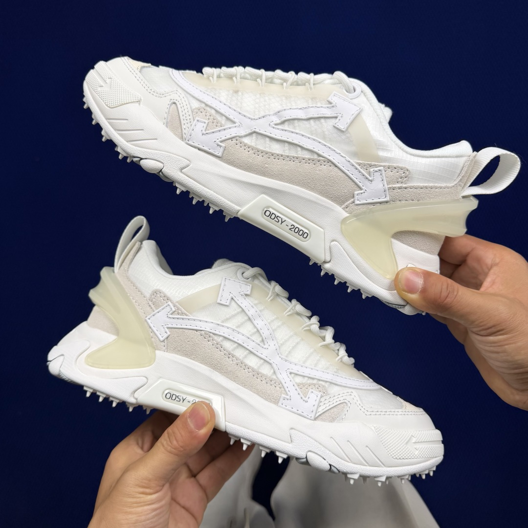 OW解构跑步鞋 OFF-WHITE ODSY -2000老爹风第21色:白米高端产物 原鞋购入 细节拉满