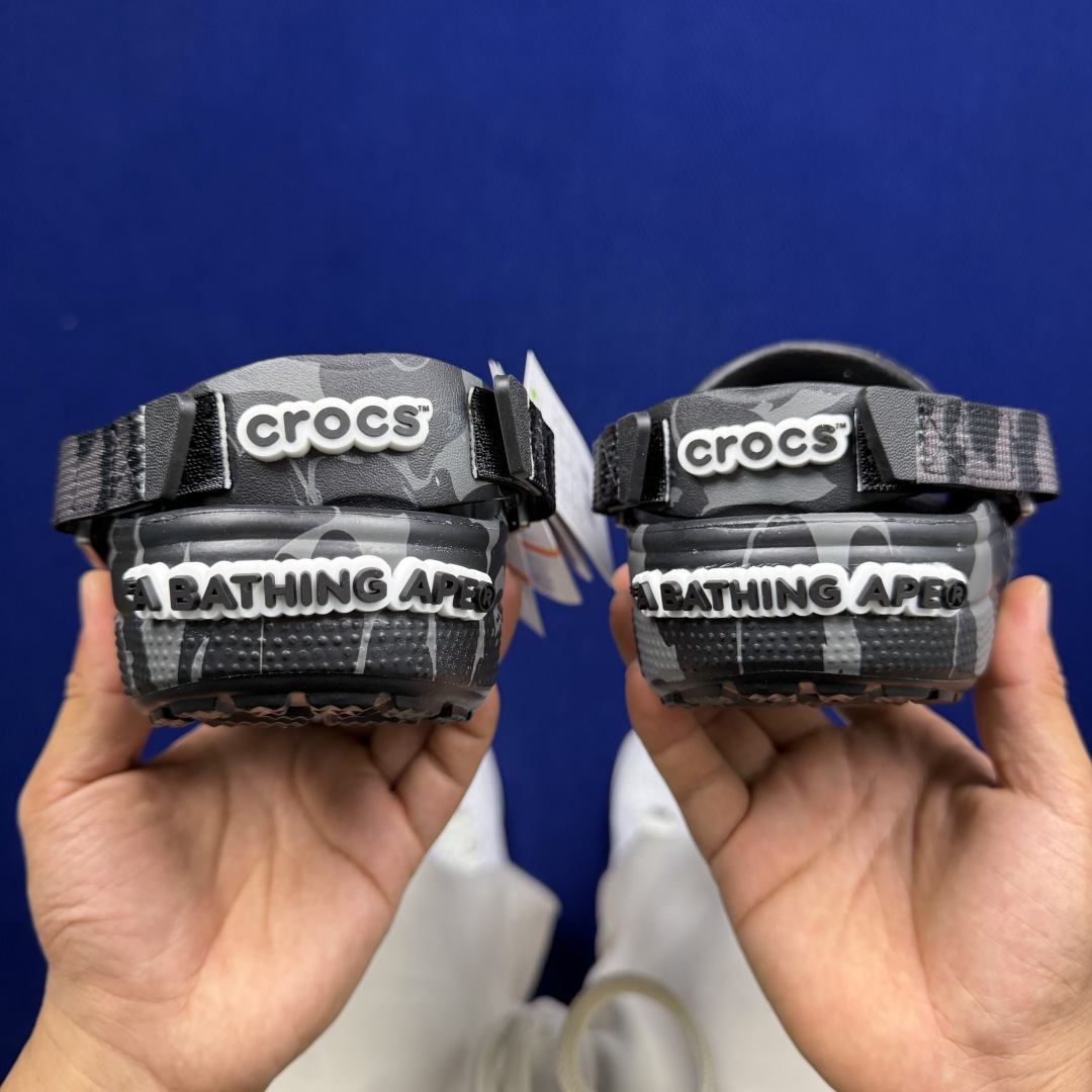 BAPE x Crocs卡骆驰 洞洞鞋联名4色东莞原厂出品，拼标过验！欢迎对比，顶级品质区别市面通货！同
