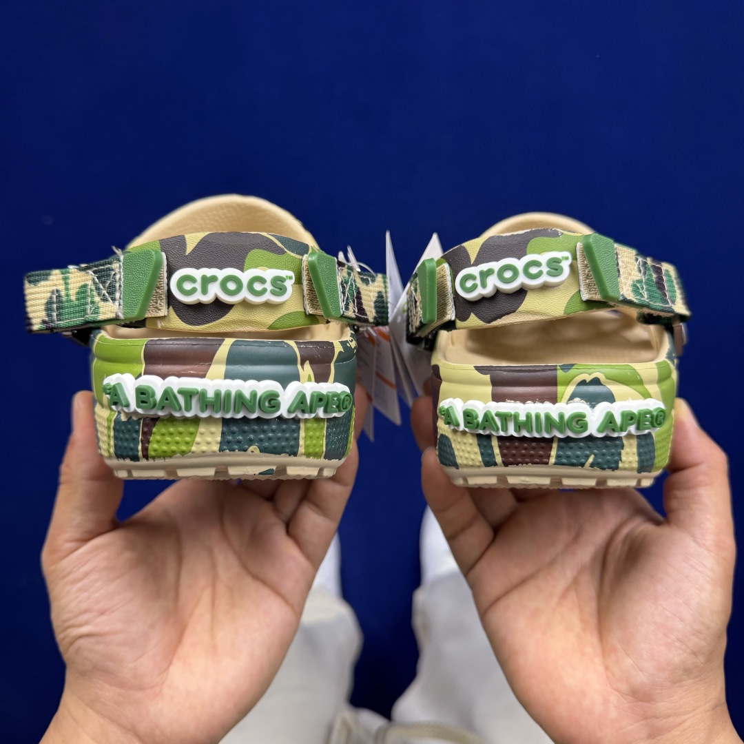 BAPE x Crocs卡骆驰 洞洞鞋联名4色东莞原厂出品，拼标过验！欢迎对比，顶级品质区别市面通货！同