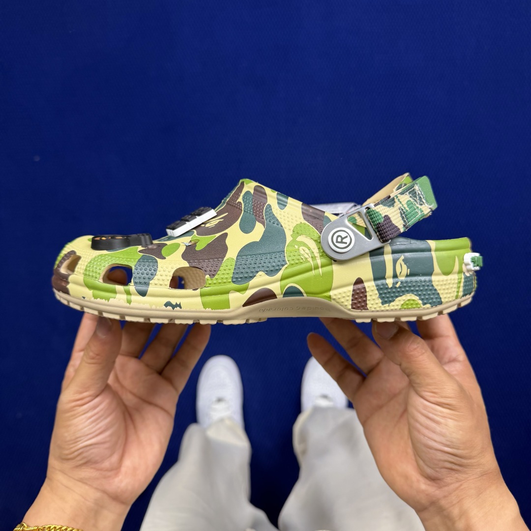 BAPE x Crocs卡骆驰 洞洞鞋联名4色东莞原厂出品，拼标过验！欢迎对比，顶级品质区别市面通货！同