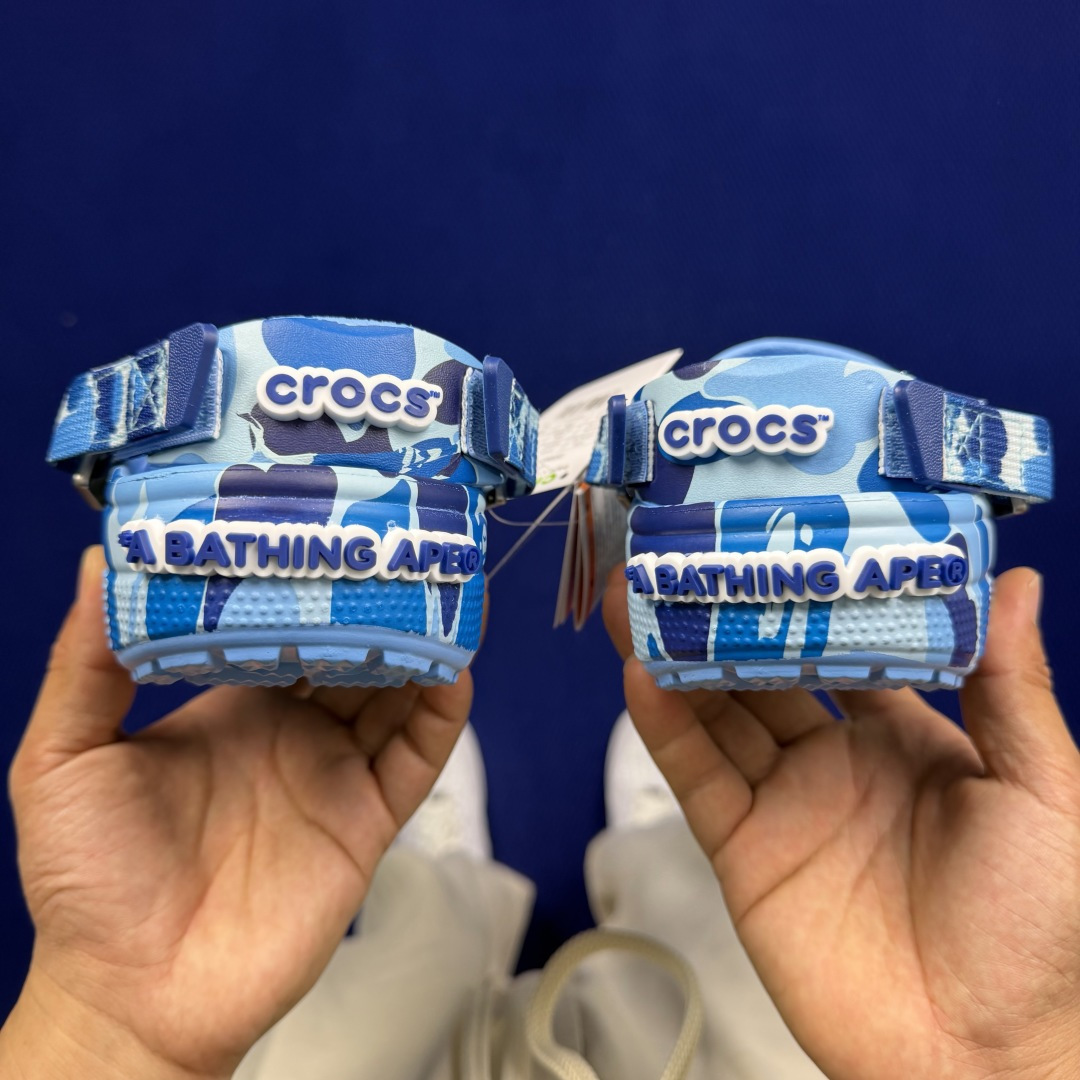 BAPE x Crocs卡骆驰 洞洞鞋联名4色东莞原厂出品，拼标过验！欢迎对比，顶级品质区别市面通货！同