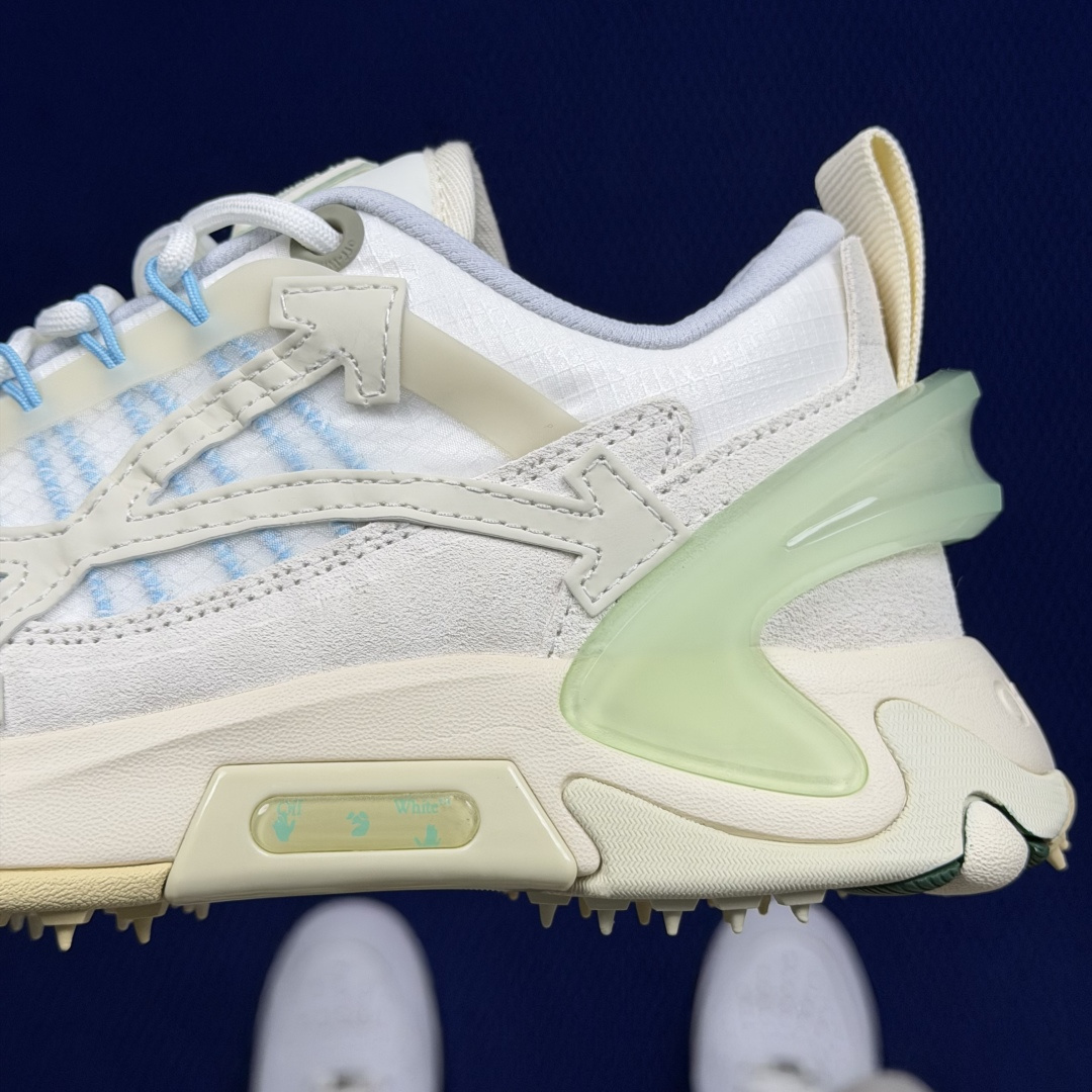 OW解构跑步鞋 OFF-WHITE ODSY -2000老爹风高端产物 原鞋购入 细节拉满 ①由全新磨具