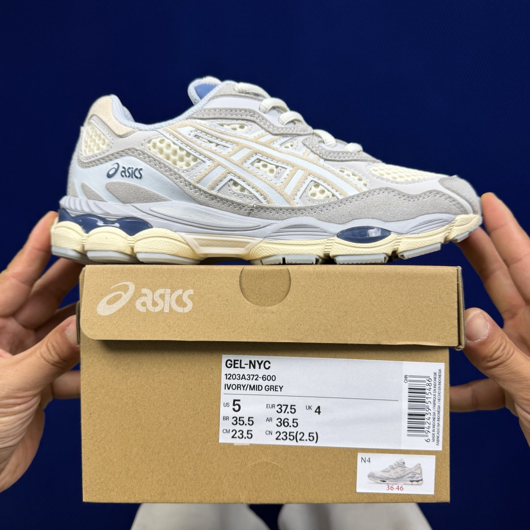 亚瑟士ASICS GEL-NYC系列 复古休闲鞋第4色:1203A372-600尺码：36-46带半码