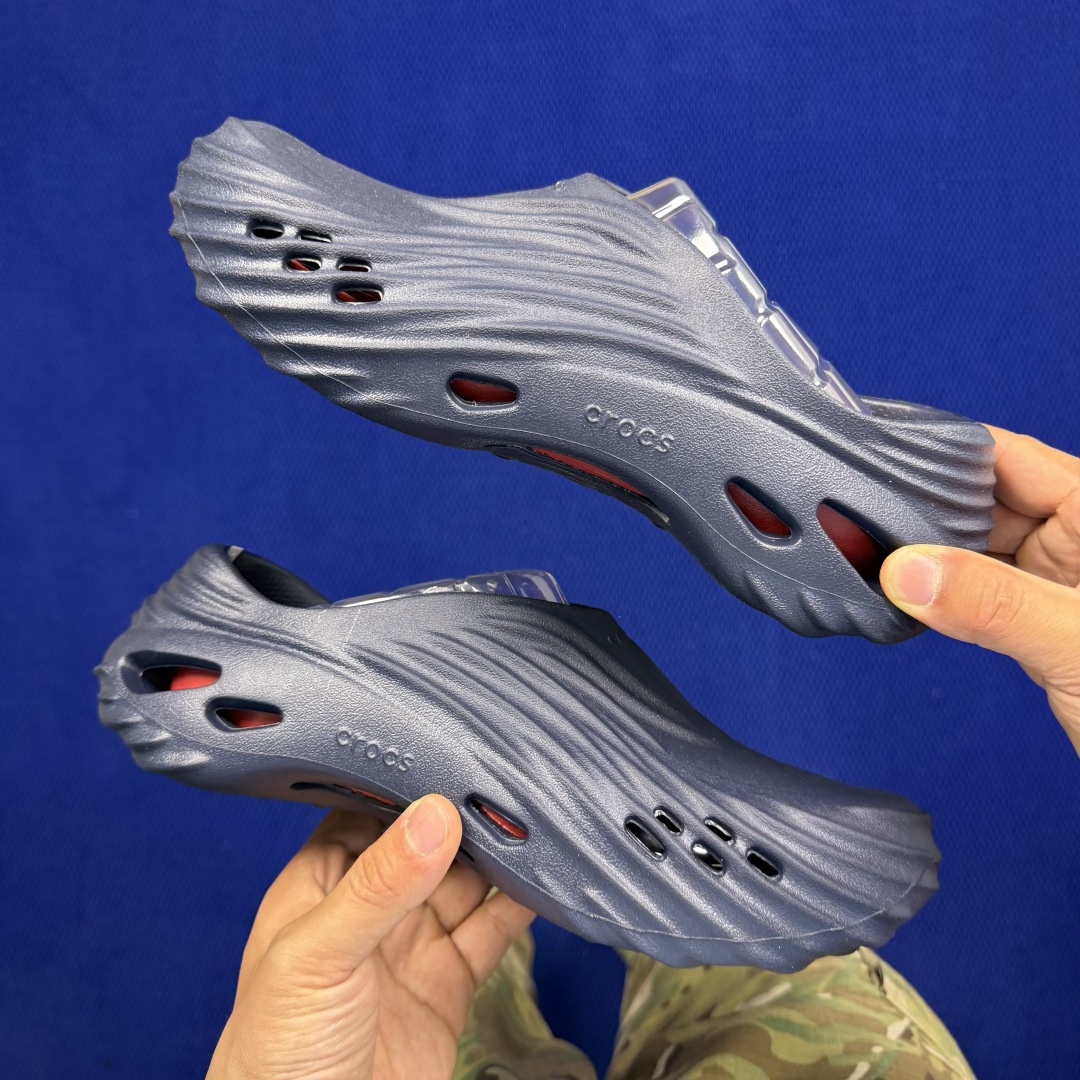 Crocs卡骆驰 洞洞鞋 旋风波波第9色原厂数据复模，双层注塑旋风波波-蓝红 尺码：M7-M11 / 3