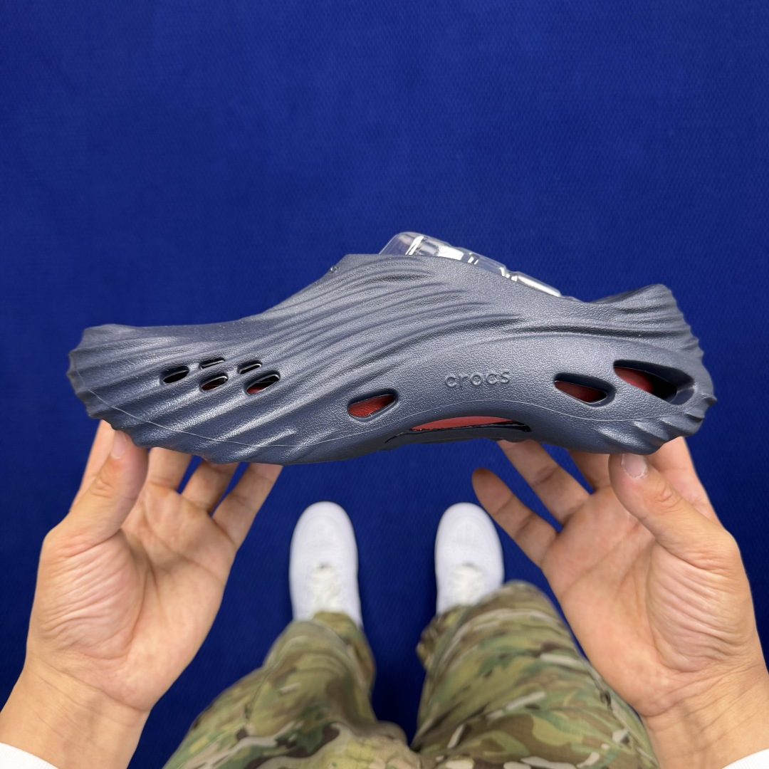 Crocs卡骆驰 洞洞鞋 旋风波波第9色原厂数据复模，双层注塑旋风波波-蓝红 尺码：M7-M11 / 3