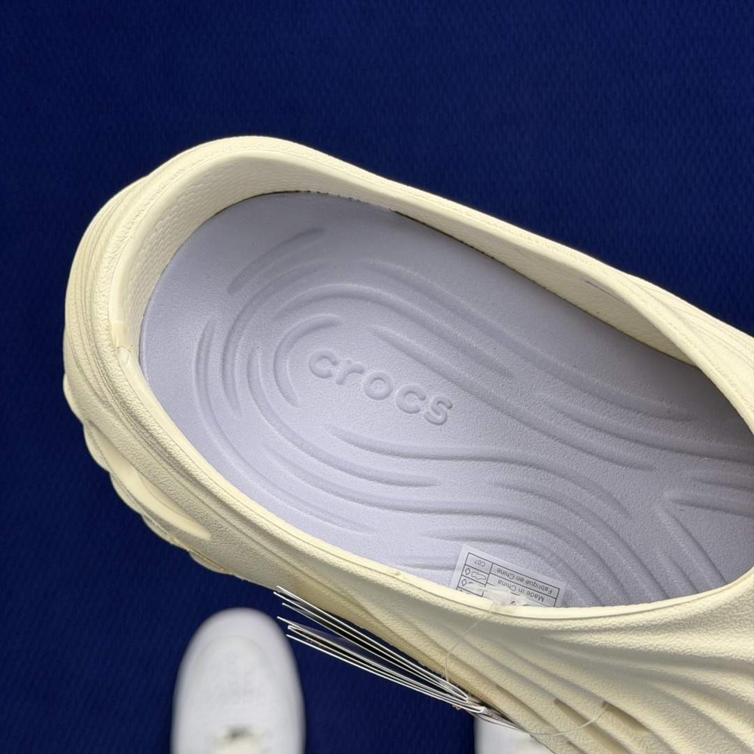 Crocs卡骆驰 洞洞鞋 旋风波波第11色原厂数据复模，双层注塑旋风波波-骨白灰 尺码：M7-M11 /