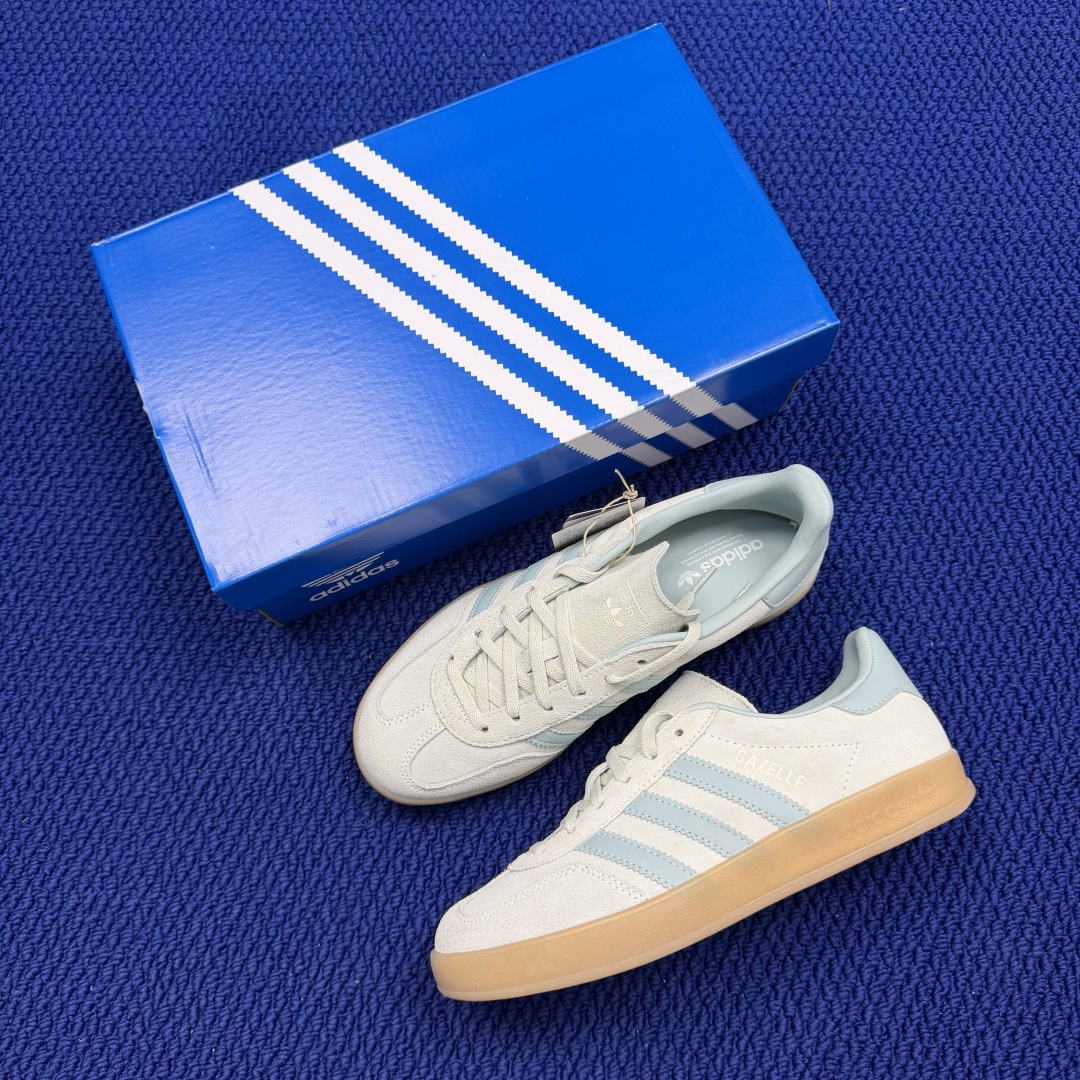 XJ版 极致性价比！阿迪T字德训鞋：亚麻绿Adidas/阿迪达斯 Gazelle 桑巴板鞋samba二代