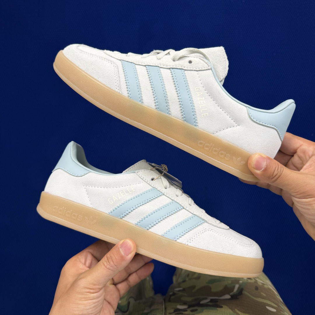 XJ版 极致性价比！阿迪T字德训鞋：亚麻绿Adidas/阿迪达斯 Gazelle 桑巴板鞋samba二代