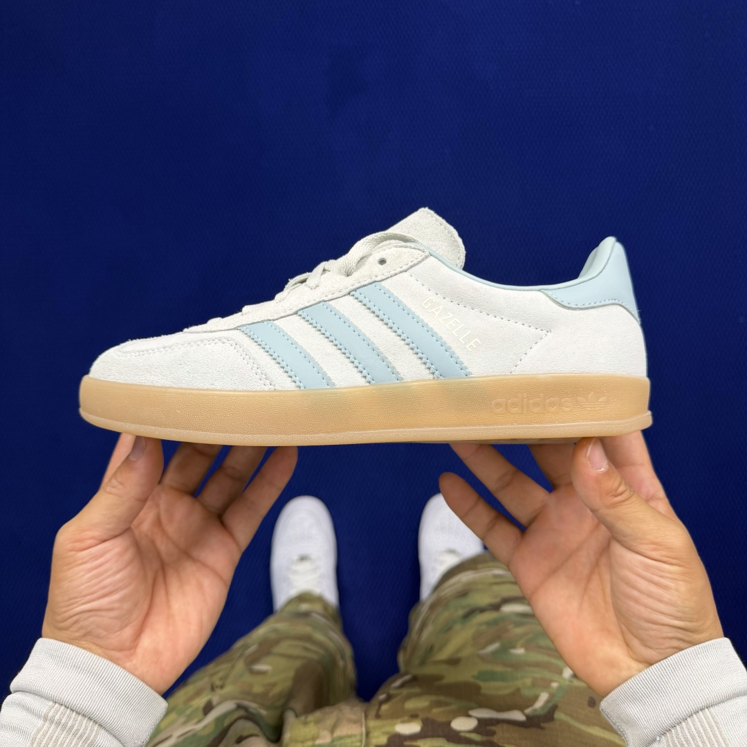 XJ版 极致性价比！阿迪T字德训鞋：亚麻绿Adidas/阿迪达斯 Gazelle 桑巴板鞋samba二代