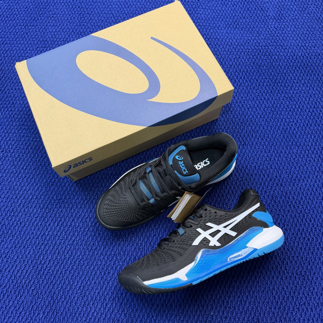 亚瑟士ASICS 9代网球鞋，共22色‼️GEL-RESOLUTION 9 第2色:黑蓝外贸爆款，现货补