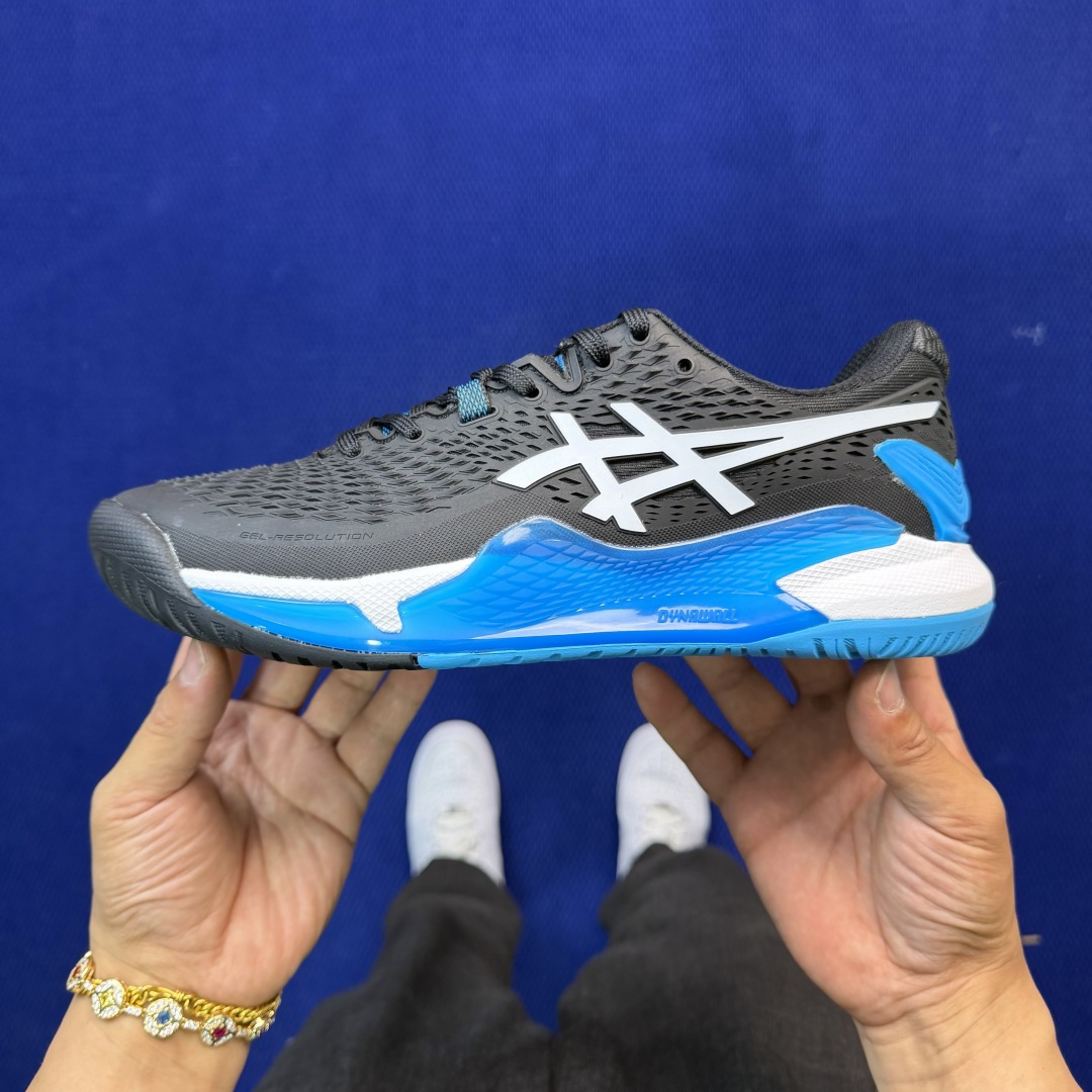 亚瑟士ASICS 9代网球鞋，共22色‼️GEL-RESOLUTION 9 第2色:黑蓝外贸爆款，现货补