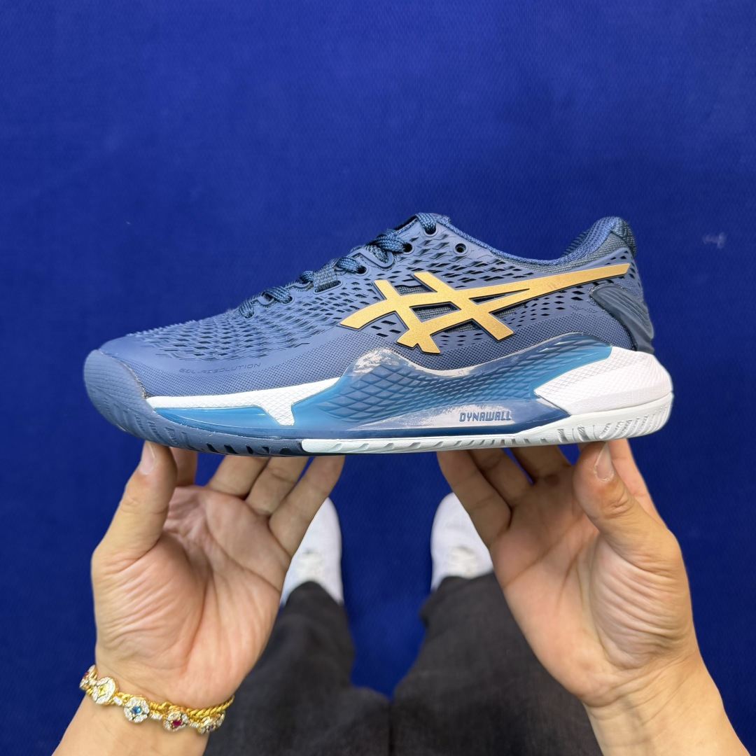 亚瑟士ASICS 9代网球鞋，共22色‼️GEL-RESOLUTION 9 第7色:深蓝金外贸爆款，现货