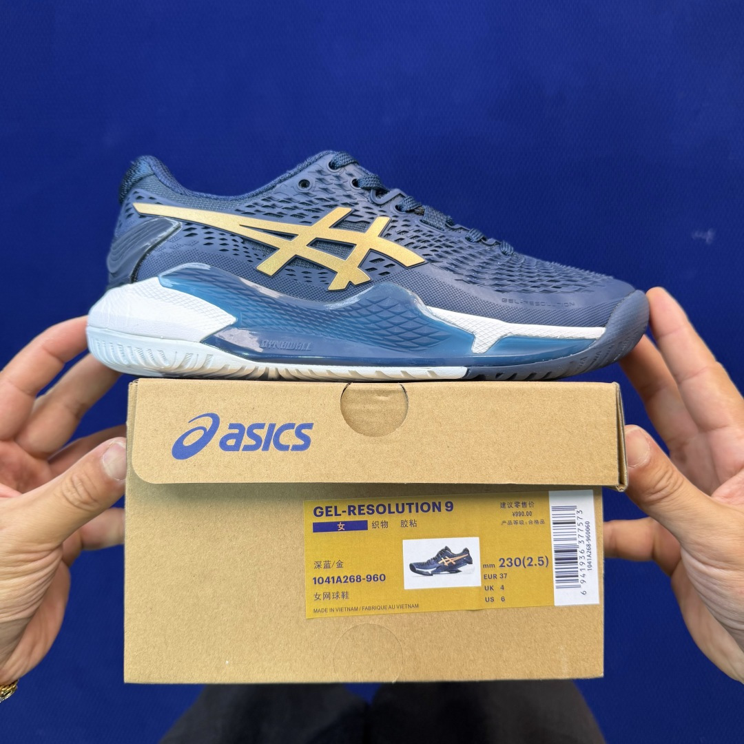 亚瑟士ASICS 9代网球鞋，共22色‼️GEL-RESOLUTION 9 第7色:深蓝金外贸爆款，现货