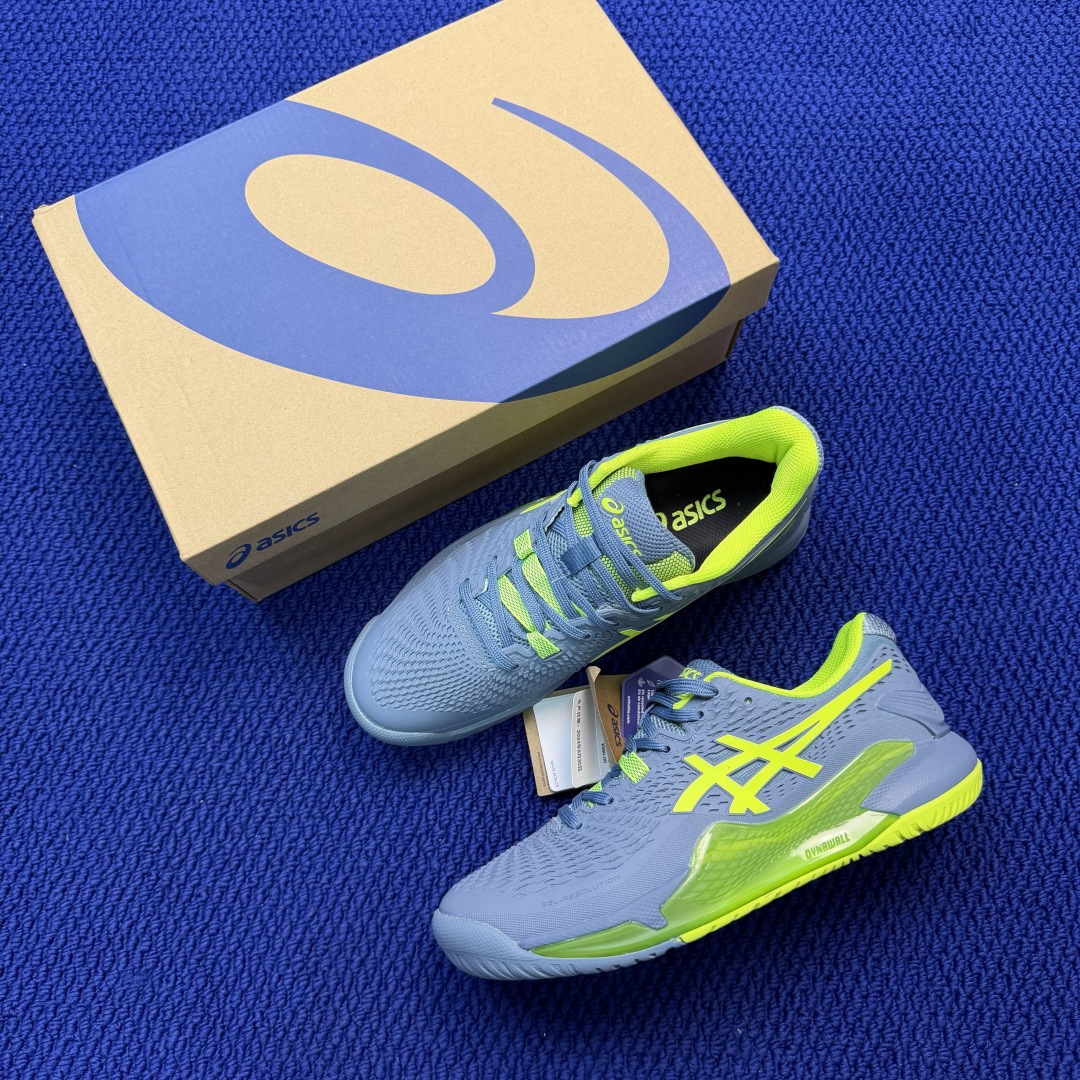 亚瑟士ASICS 9代网球鞋，共22色‼️GEL-RESOLUTION 9 第3色:蓝绿外贸爆款，现货补