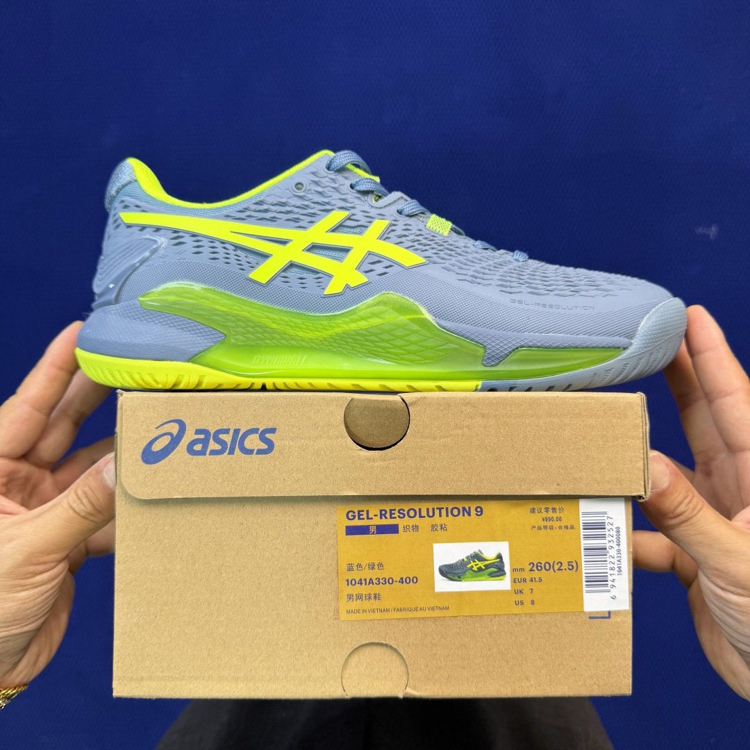 亚瑟士ASICS 9代网球鞋，共22色‼️GEL-RESOLUTION 9 第3色:蓝绿外贸爆款，现货补