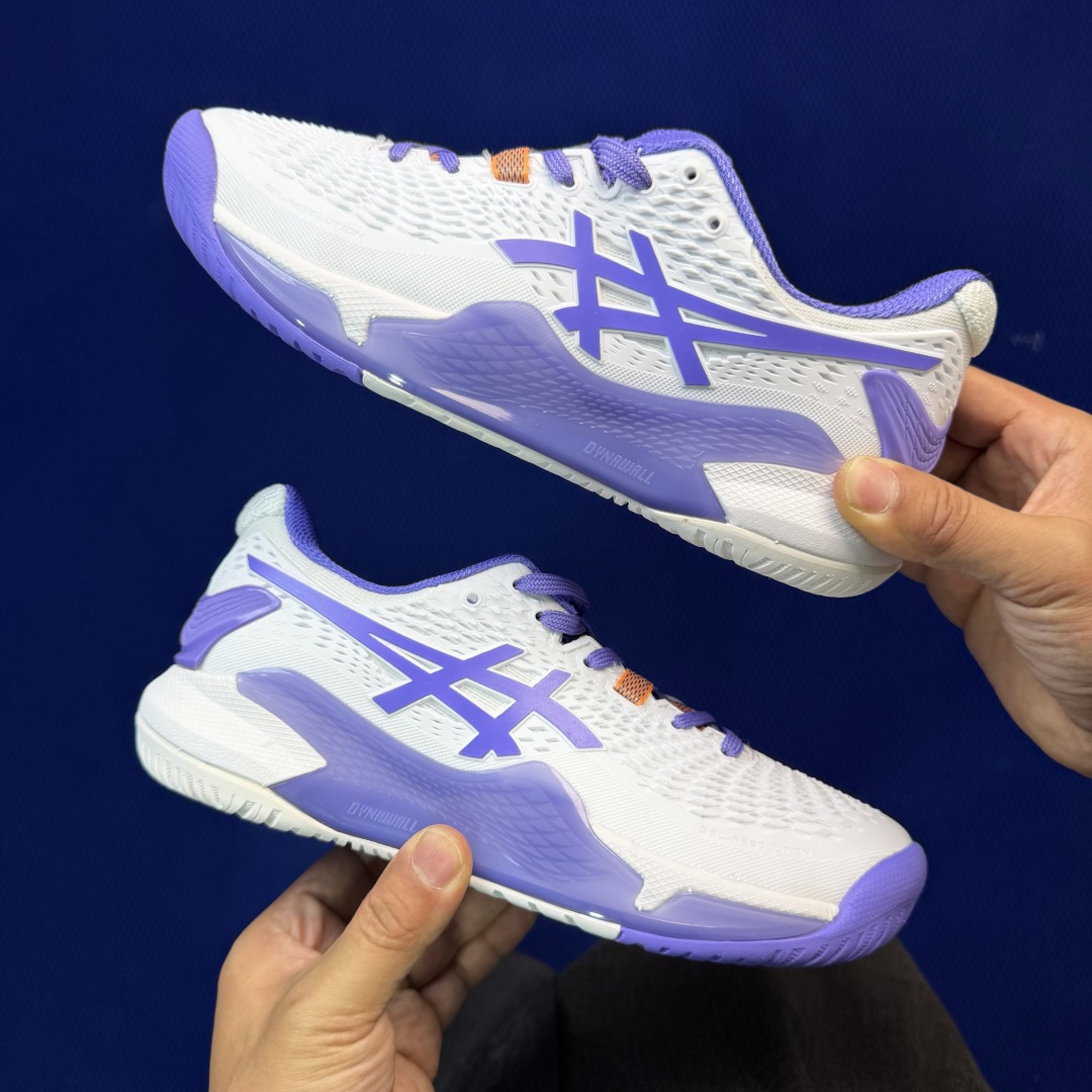 亚瑟士ASICS 9代网球鞋，共22色‼️GEL-RESOLUTION 9 第4色:白紫外贸爆款，现货补