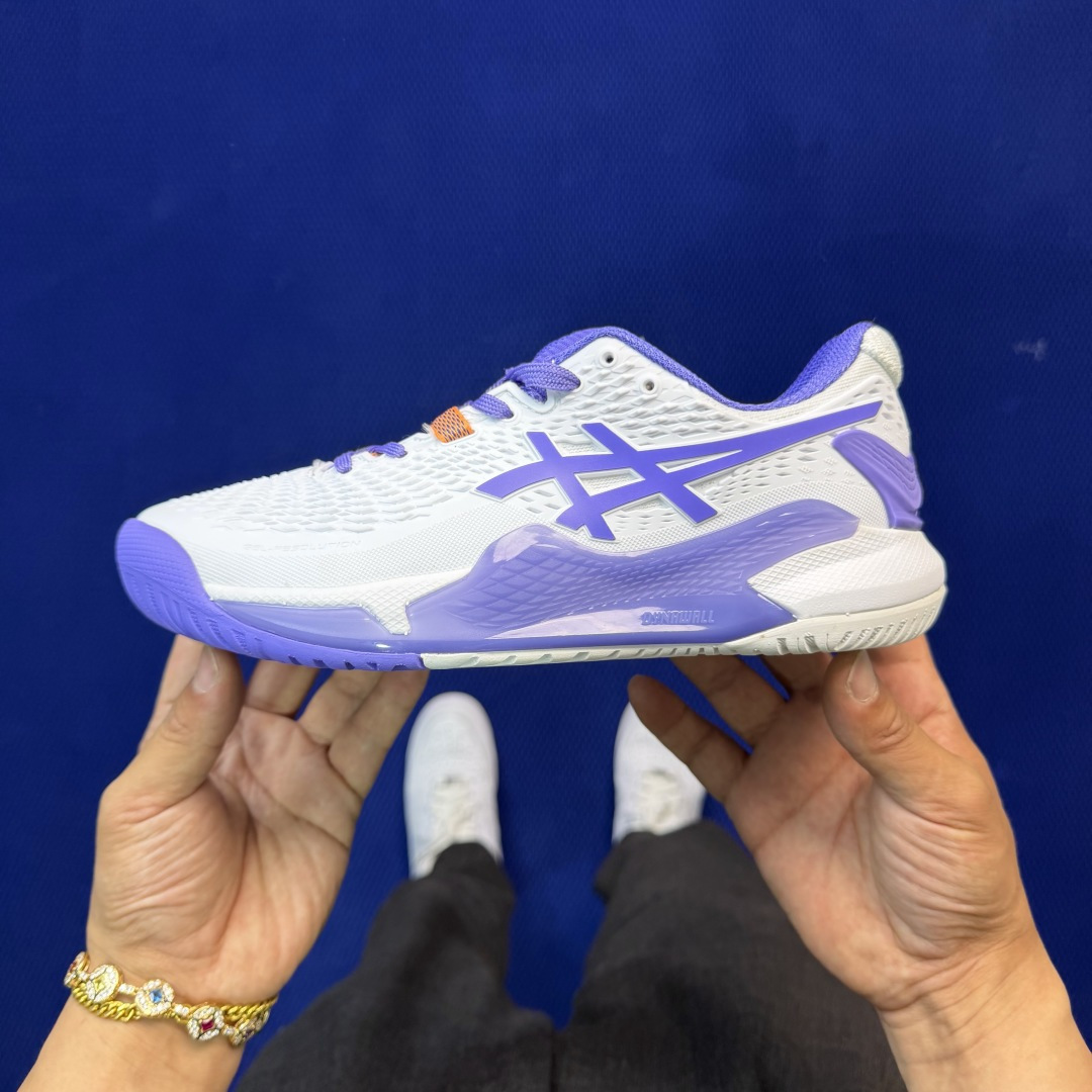 亚瑟士ASICS 9代网球鞋，共22色‼️GEL-RESOLUTION 9 第4色:白紫外贸爆款，现货补