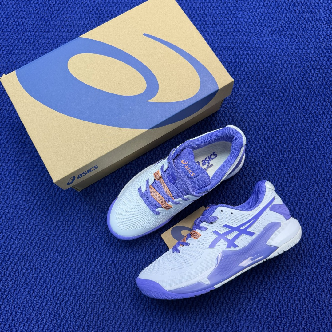亚瑟士ASICS 9代网球鞋，共22色‼️GEL-RESOLUTION 9 第4色:白紫外贸爆款，现货补