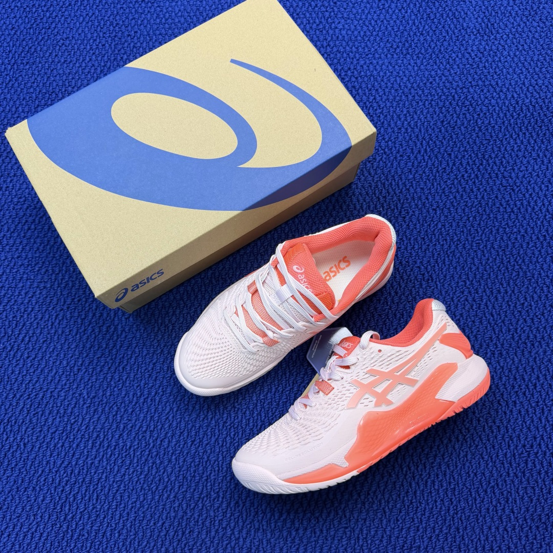 亚瑟士ASICS 9代网球鞋，共22色‼️GEL-RESOLUTION 9 第5色:粉橙外贸爆款，现货补