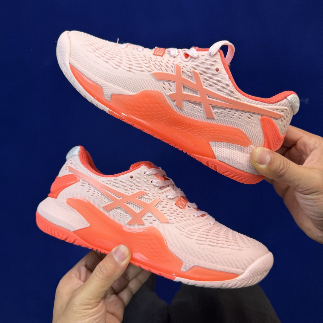 亚瑟士ASICS 9代网球鞋，共22色‼️GEL-RESOLUTION 9 第5色:粉橙外贸爆款，现货补