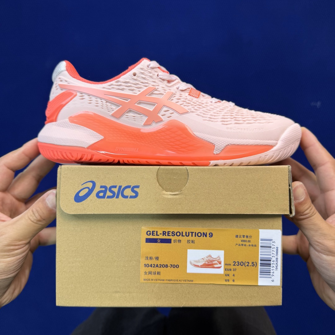 亚瑟士ASICS 9代网球鞋，共22色‼️GEL-RESOLUTION 9 第5色:粉橙外贸爆款，现货补