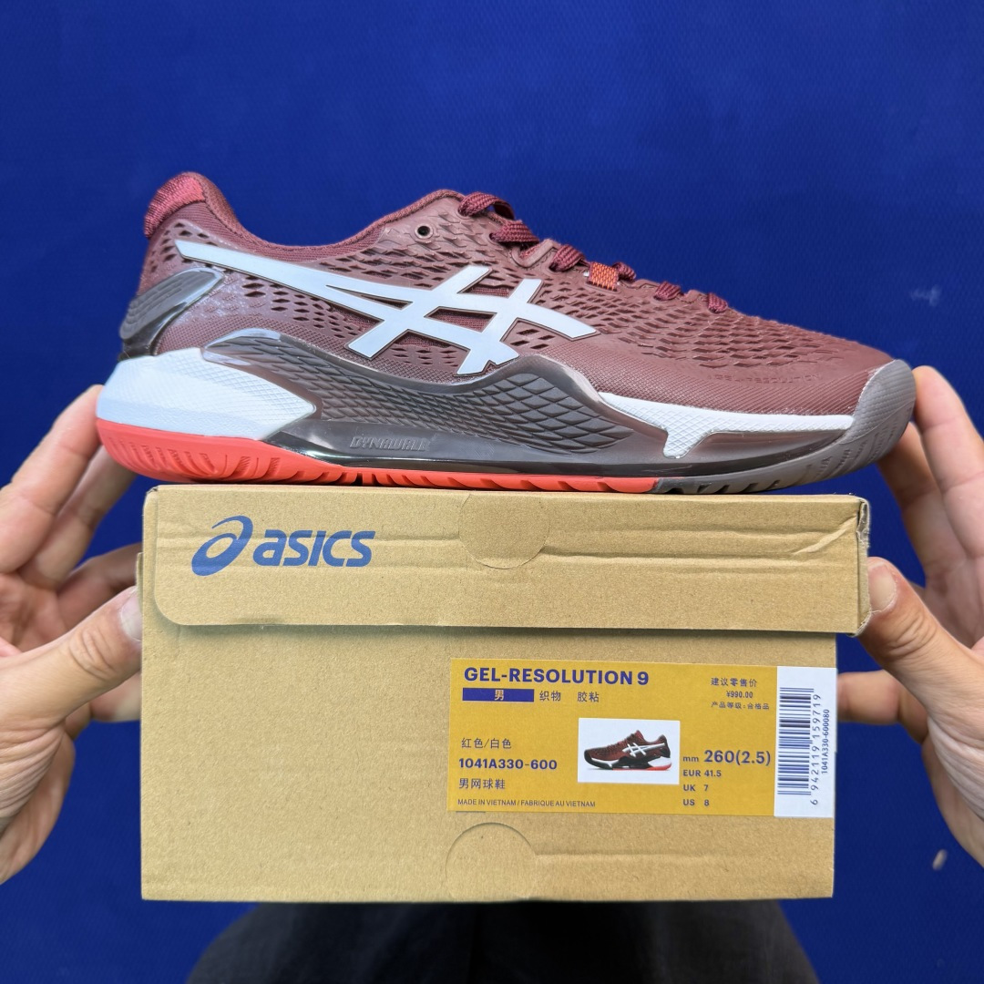 亚瑟士ASICS 9代网球鞋，共22色‼️GEL-RESOLUTION 9 第1色:暗红外贸爆款，现货补