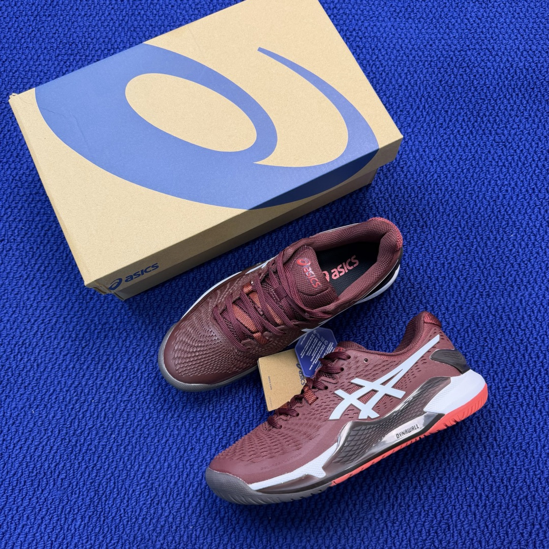 亚瑟士ASICS 9代网球鞋，共22色‼️GEL-RESOLUTION 9 第1色:暗红外贸爆款，现货补