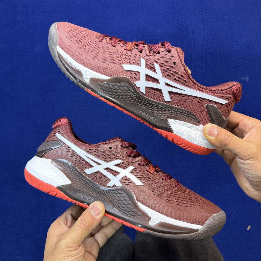亚瑟士ASICS 9代网球鞋，共22色‼️GEL-RESOLUTION 9 第1色:暗红外贸爆款，现货补