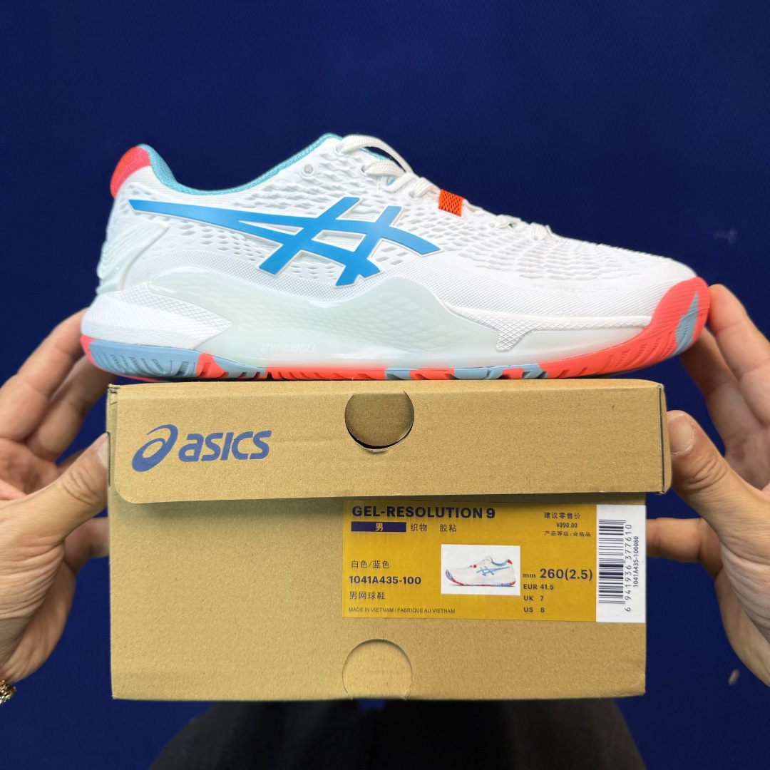 亚瑟士ASICS 9代网球鞋，共22色‼️GEL-RESOLUTION 9 第9色:白蓝外贸爆款，现货补
