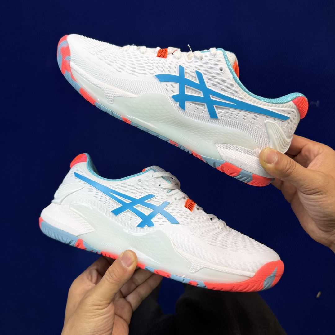 亚瑟士ASICS 9代网球鞋，共22色‼️GEL-RESOLUTION 9 第9色:白蓝外贸爆款，现货补