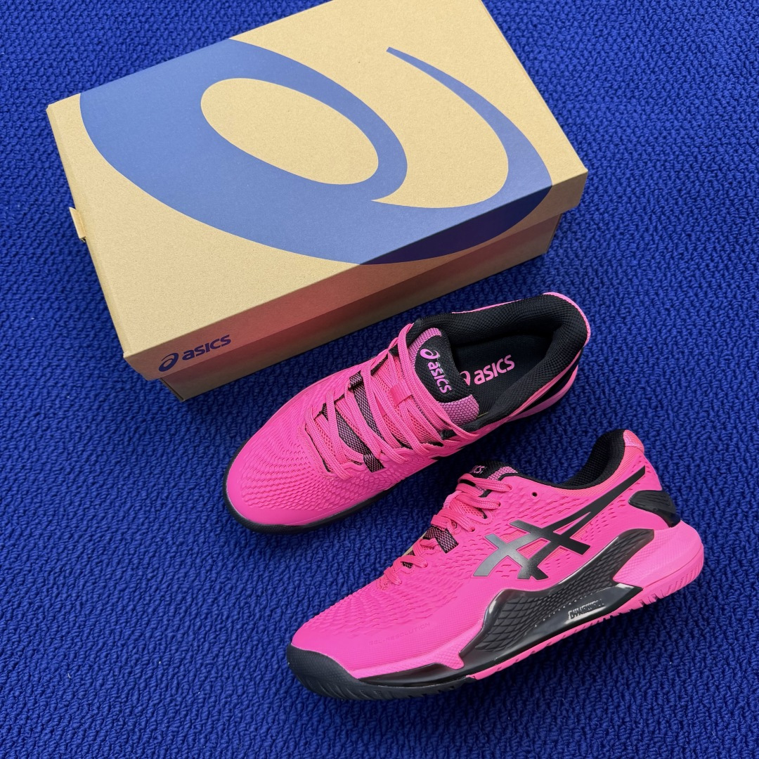 亚瑟士ASICS 9代网球鞋，共22色‼️GEL-RESOLUTION 9 第13色:粉黑外贸爆款，现货