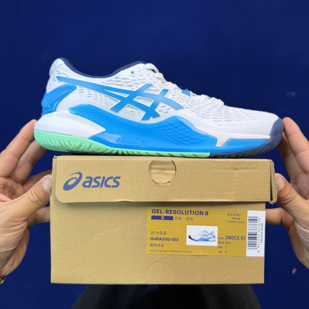 亚瑟士ASICS 9代网球鞋，共22色‼️GEL-RESOLUTION 9 第14色:白水晶蓝外贸爆款，