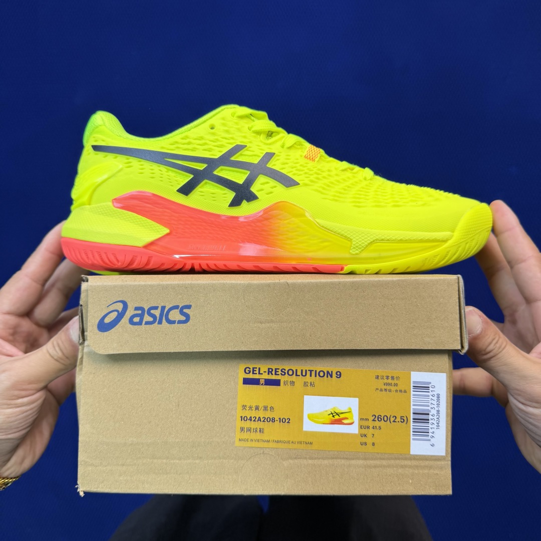 亚瑟士ASICS 9代网球鞋，共22色‼️GEL-RESOLUTION 9 第21色:黄黑外贸爆款，现货
