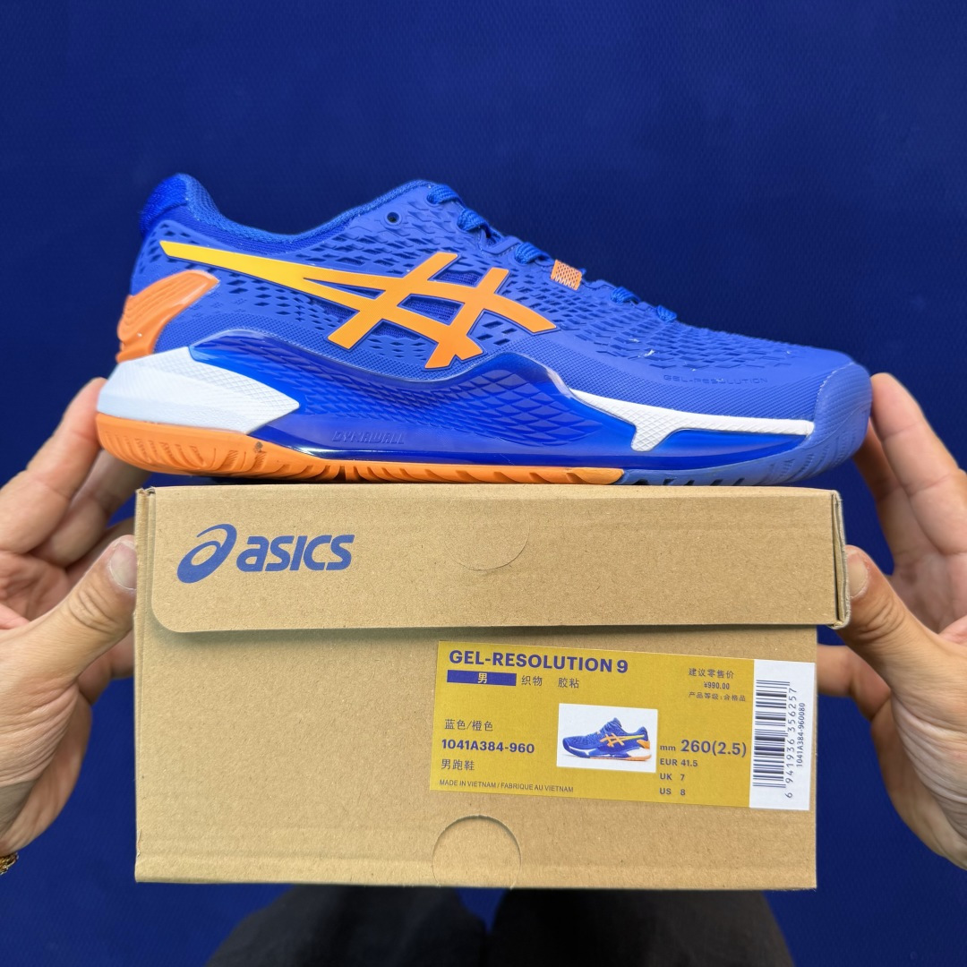 亚瑟士ASICS 9代网球鞋，共22色‼️GEL-RESOLUTION 9 第22色:宝蓝橙外贸爆款，现