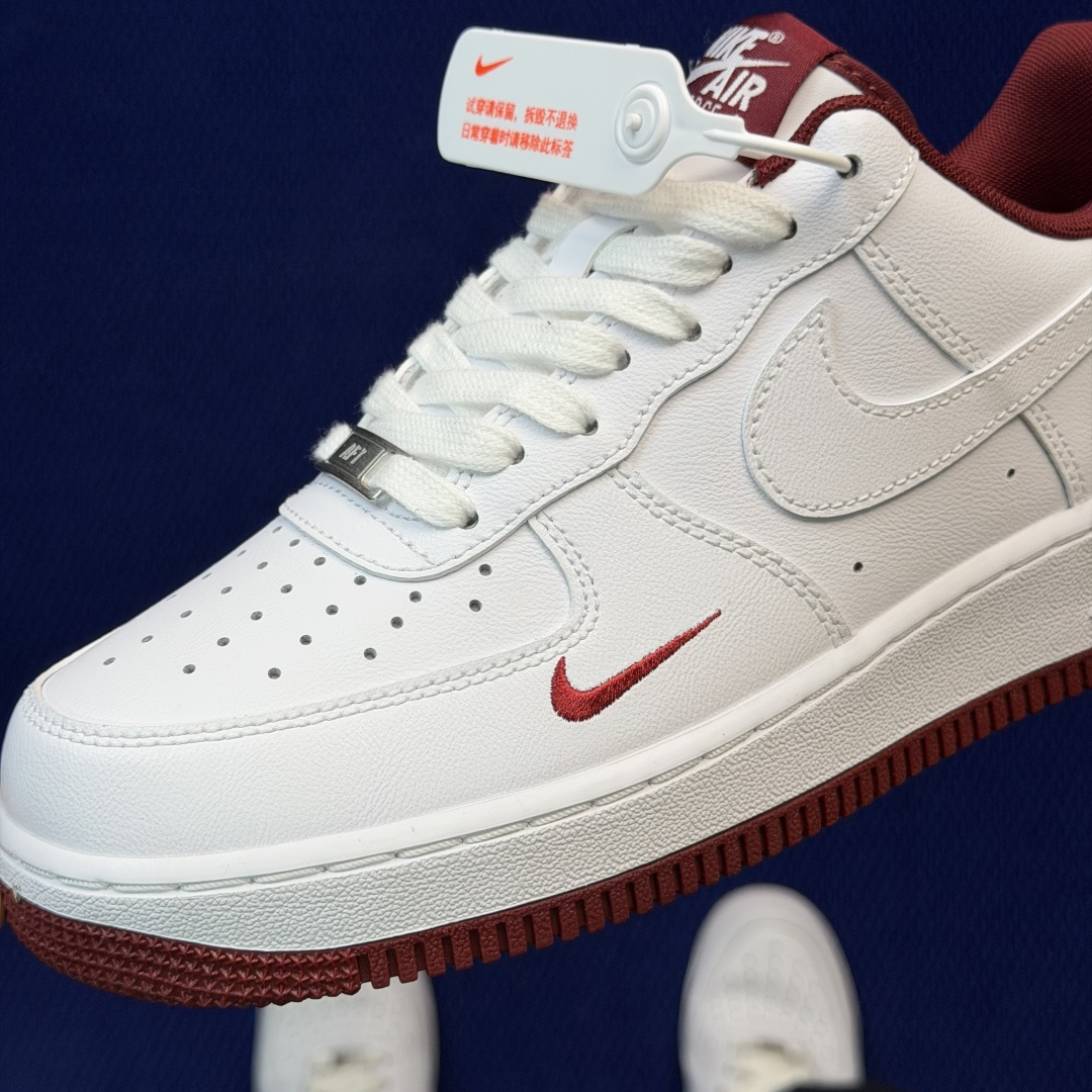 3A空军！第634色：小钩白酒红Nike Air Force 1 Low百分百原鞋开发！PT市场真正匠心