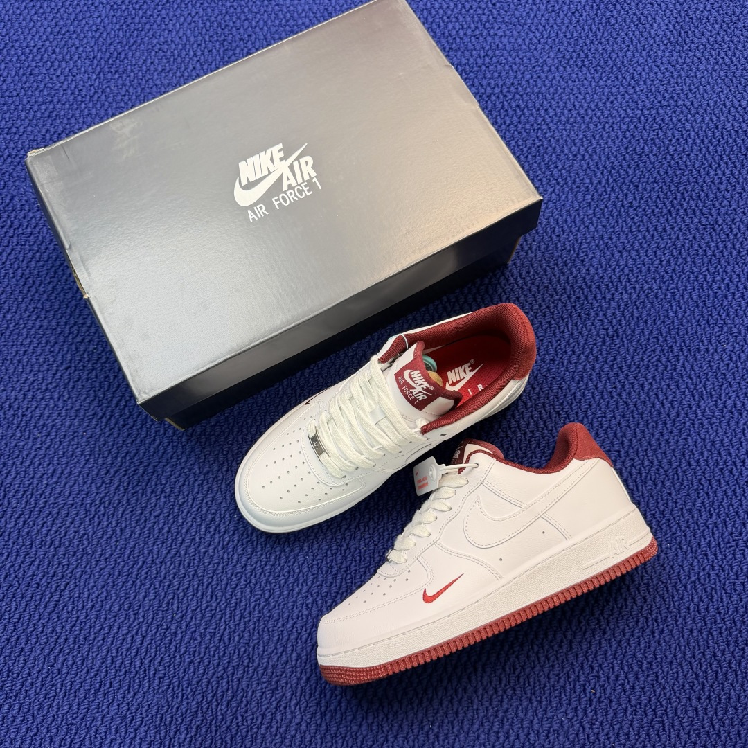 3A空军！第634色：小钩白酒红Nike Air Force 1 Low百分百原鞋开发！PT市场真正匠心