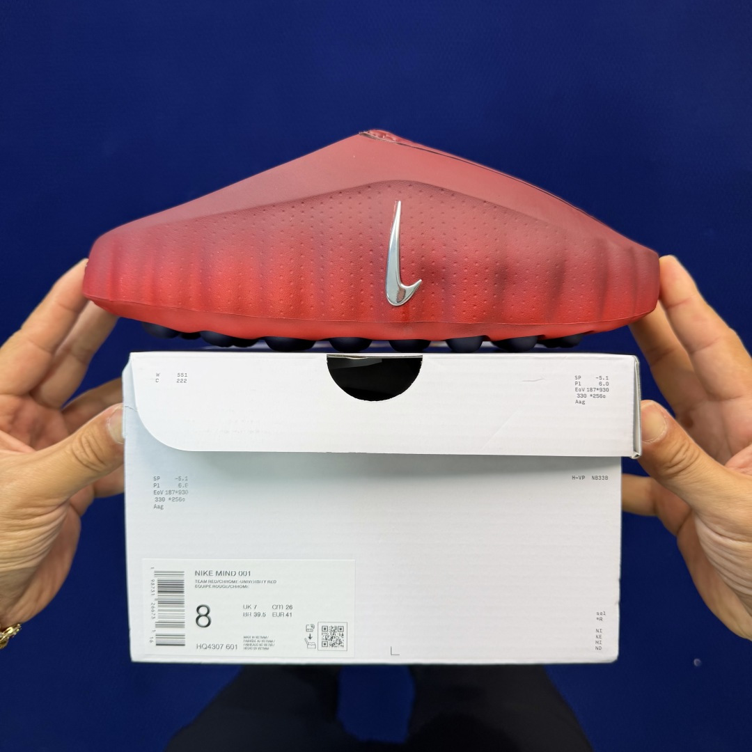 RL正确版出货‼️Nike Mind 001 深红拖鞋神经科学足底按摩包头拖鞋同源ZP原材 匠心打造🔹原